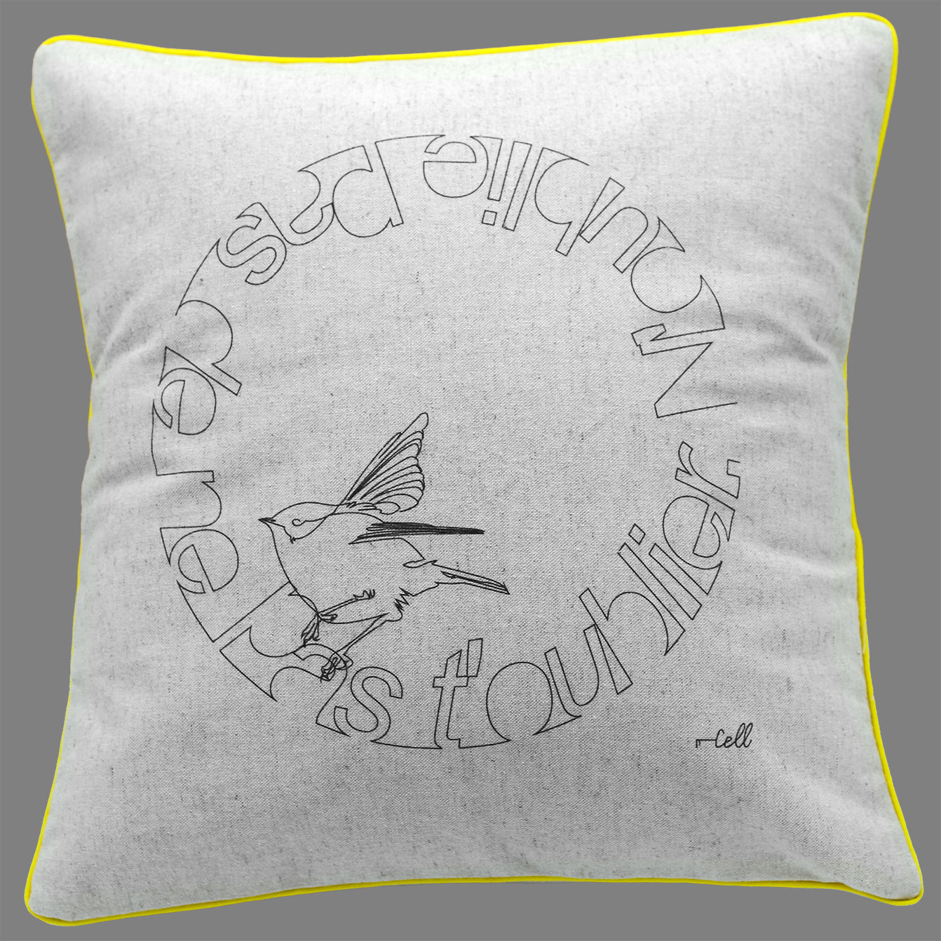 Nichoir vertueux - Housse de coussin 35x35cm - Coton / Lin