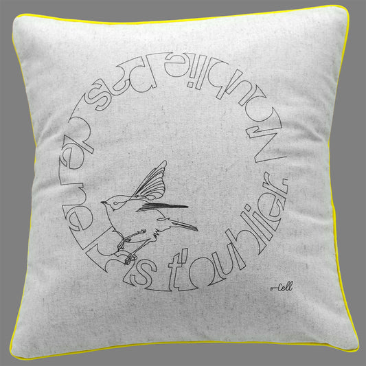 Nichoir vertueux - Housse de coussin 35x35cm - Coton / Lin