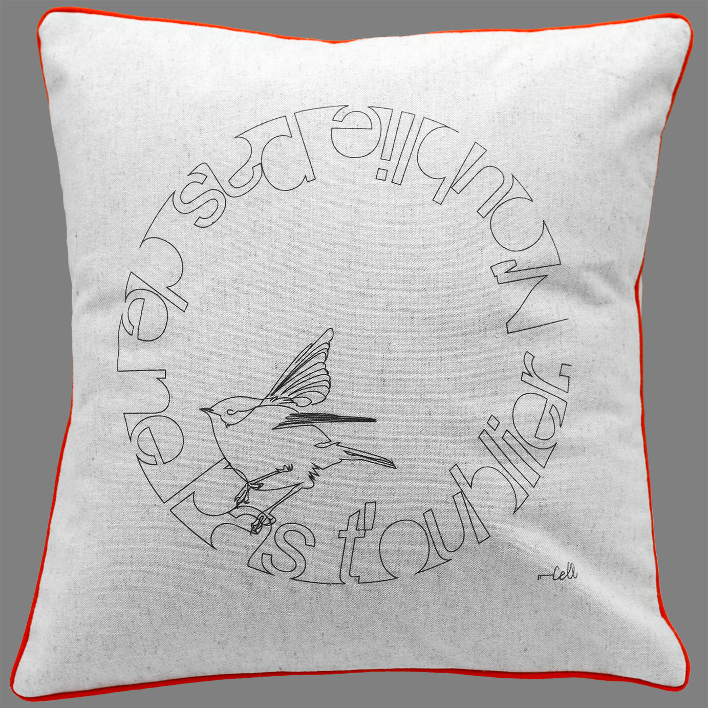 Nichoir vertueux - Housse de coussin 35x35cm - Coton / Lin