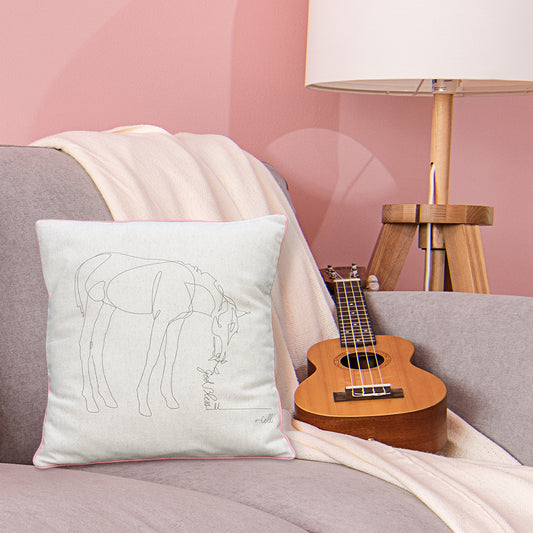 God bless U - Housse de coussin 35x35cm - Coton / Lin