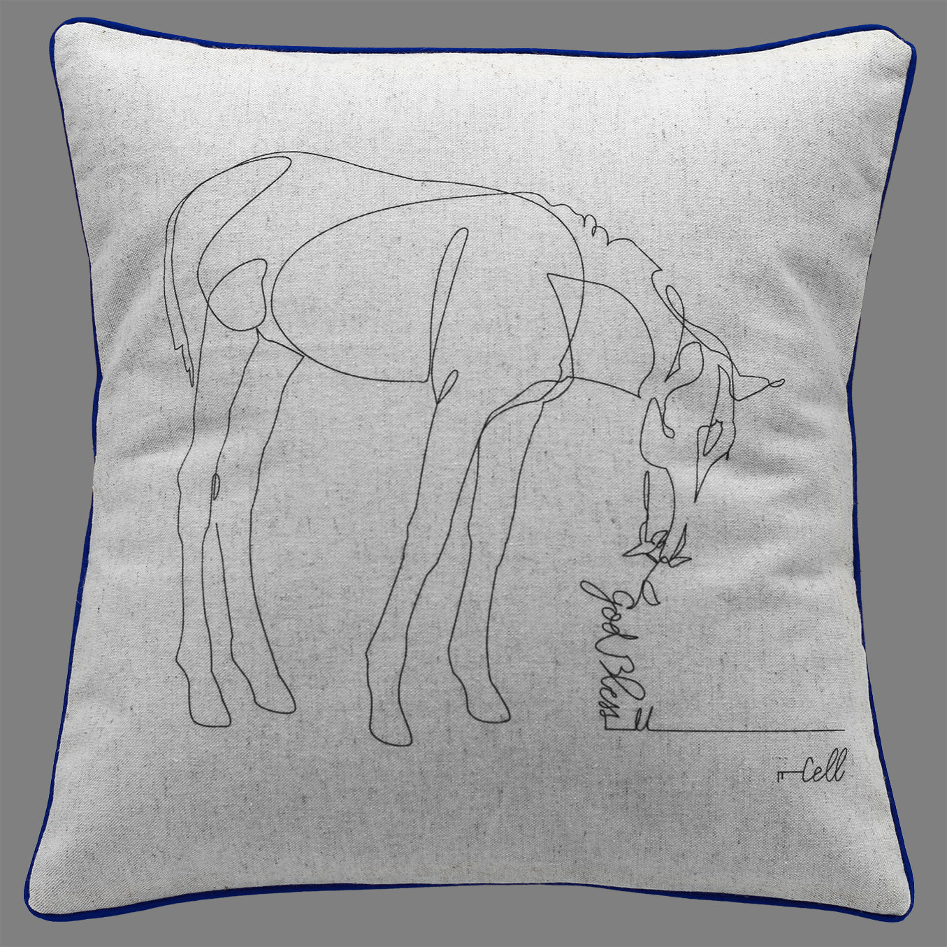 God bless U - Housse de coussin 35x35cm - Coton / Lin