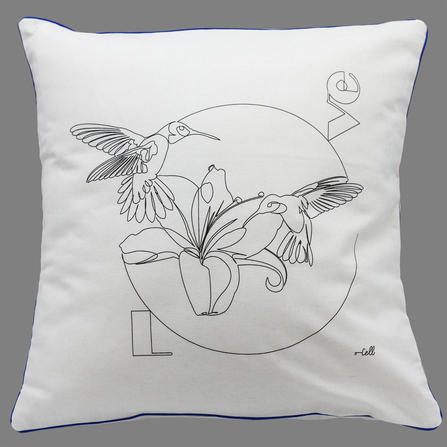 Love - Housse de coussin 45x45cm - Coton / Lin