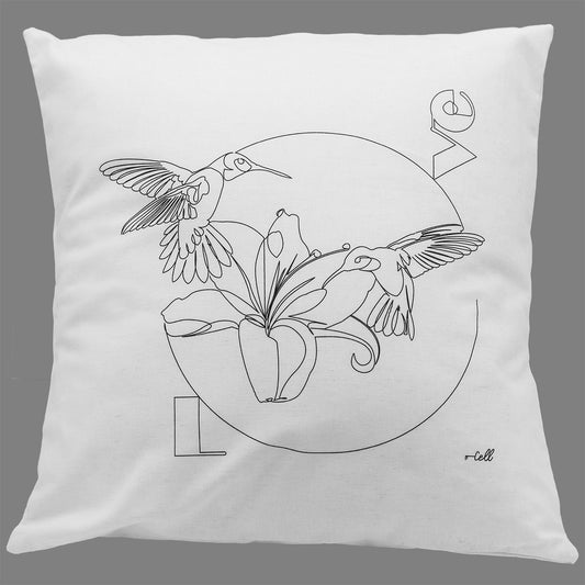 Love - Housse de coussin 45x45cm - Coton / Lin
