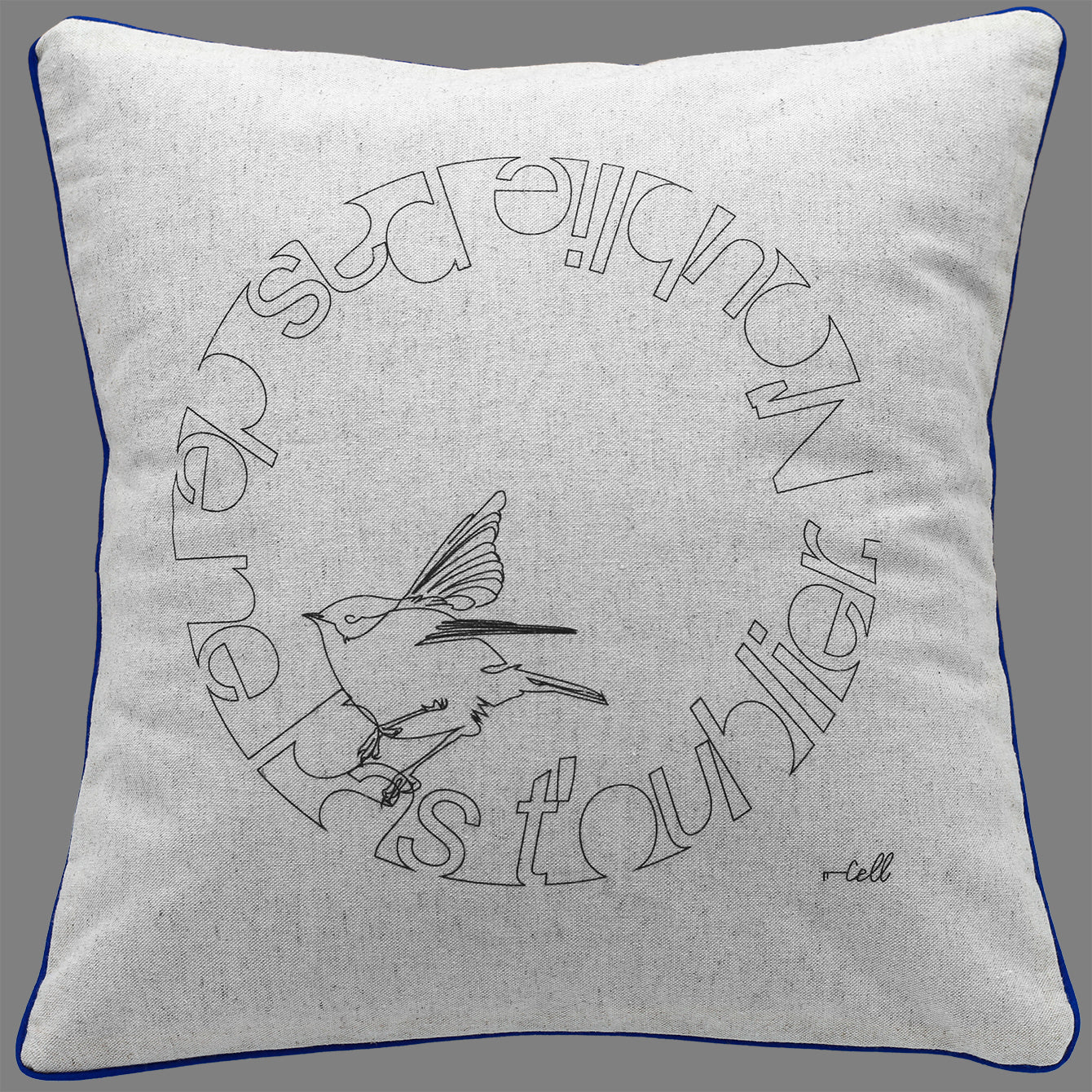 Nichoir vertueux - Housse de coussin 35x35cm - Coton / Lin